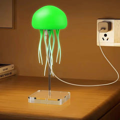 Jellyfish Cartoon LED Night Light Voice Control Gradient Cute Rotating Jellyfish Hanging Bedside Lamp RGB Table Lamps Room Decor