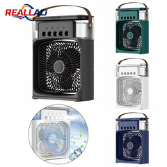 Portable USB Air Conditioner Fan Humidifier | 3-in-1 Mini Air Cooler with LED Light