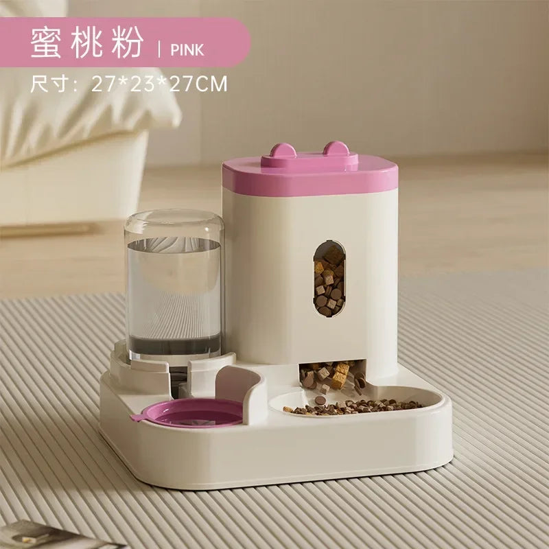 Automatic Pet Feeder & Water Fountain | Large Dog Cat Food Dispenser