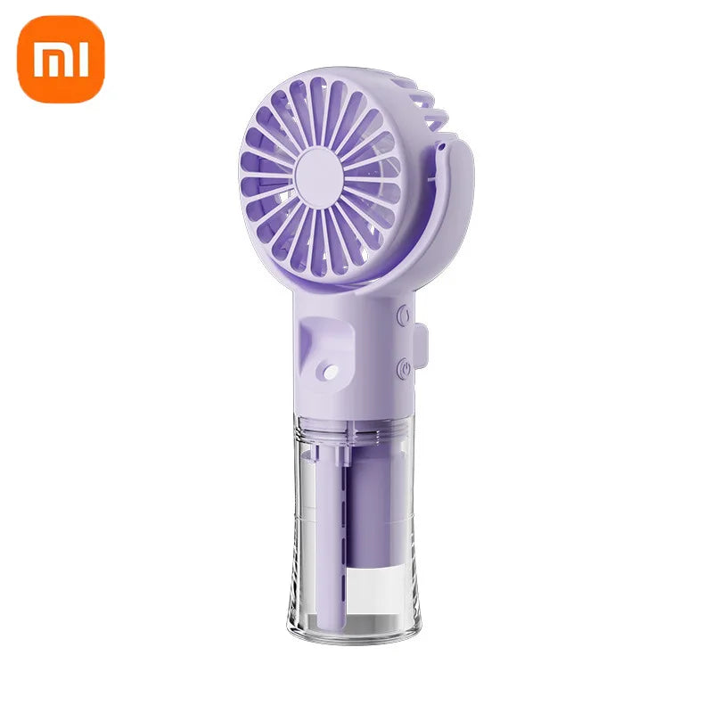 Xiaomi Mini Handheld Humidifier Fan Portable Misting Fan USB Rechargeable Battery Water Spray Handheld Fan with Humidifier