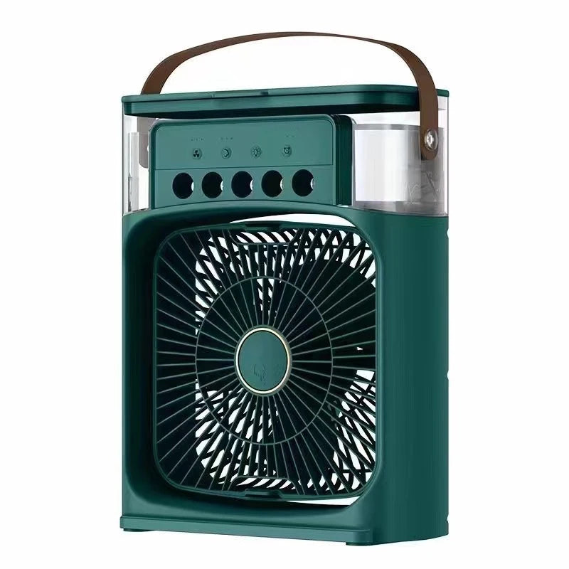 Portable USB Air Conditioner Fan Humidifier | 3-in-1 Mini Air Cooler with LED Light