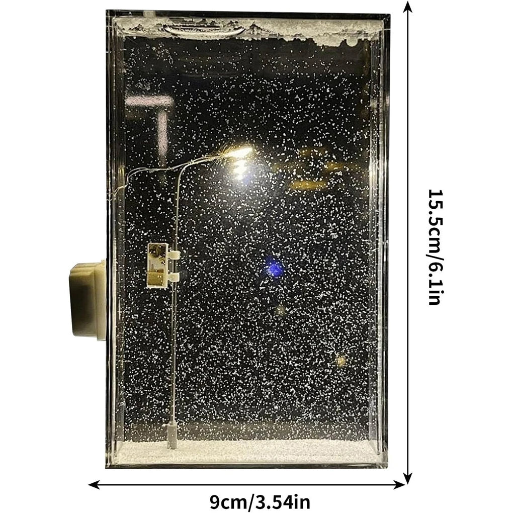 Snow Scene Night Light Desk Light Christmas Crafts Snowy Night Lamp Desktop Decor Arts And Crafts Night Street Lamps for Girls