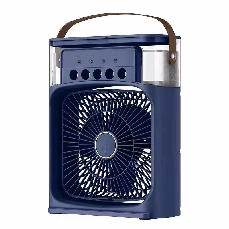 Portable USB Air Conditioner Fan Humidifier | 3-in-1 Mini Air Cooler with LED Light