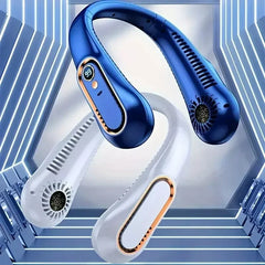Portable Hanging Neck Fan | USB Bladeless Air Cooler with 5 Speeds & Display