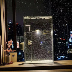 Snow Scene Night Light Desk Light Christmas Crafts Snowy Night Lamp Desktop Decor Arts And Crafts Night Street Lamps for Girls