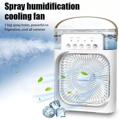 Portable USB Air Conditioner Fan Humidifier | 3-in-1 Mini Air Cooler with LED Light
